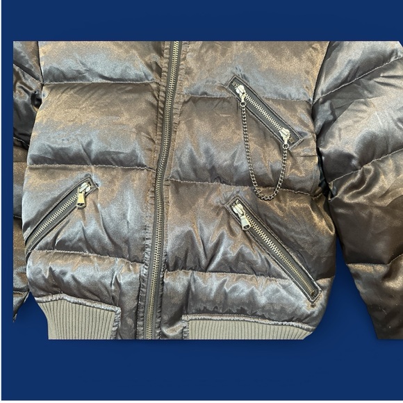 Vintage Express Metallic Silver Puffer Jacket Y2K - Picture 5 of 5